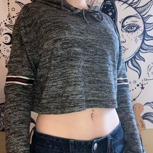 Soft Cropped Hooded Sweater
